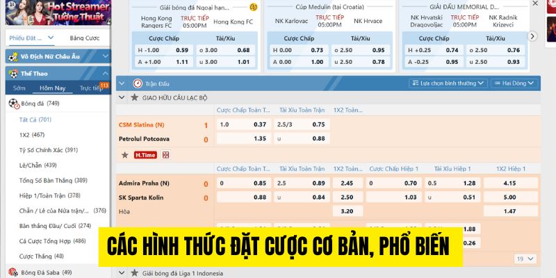 Các hình thức đặt cược cơ bản, phổ biến